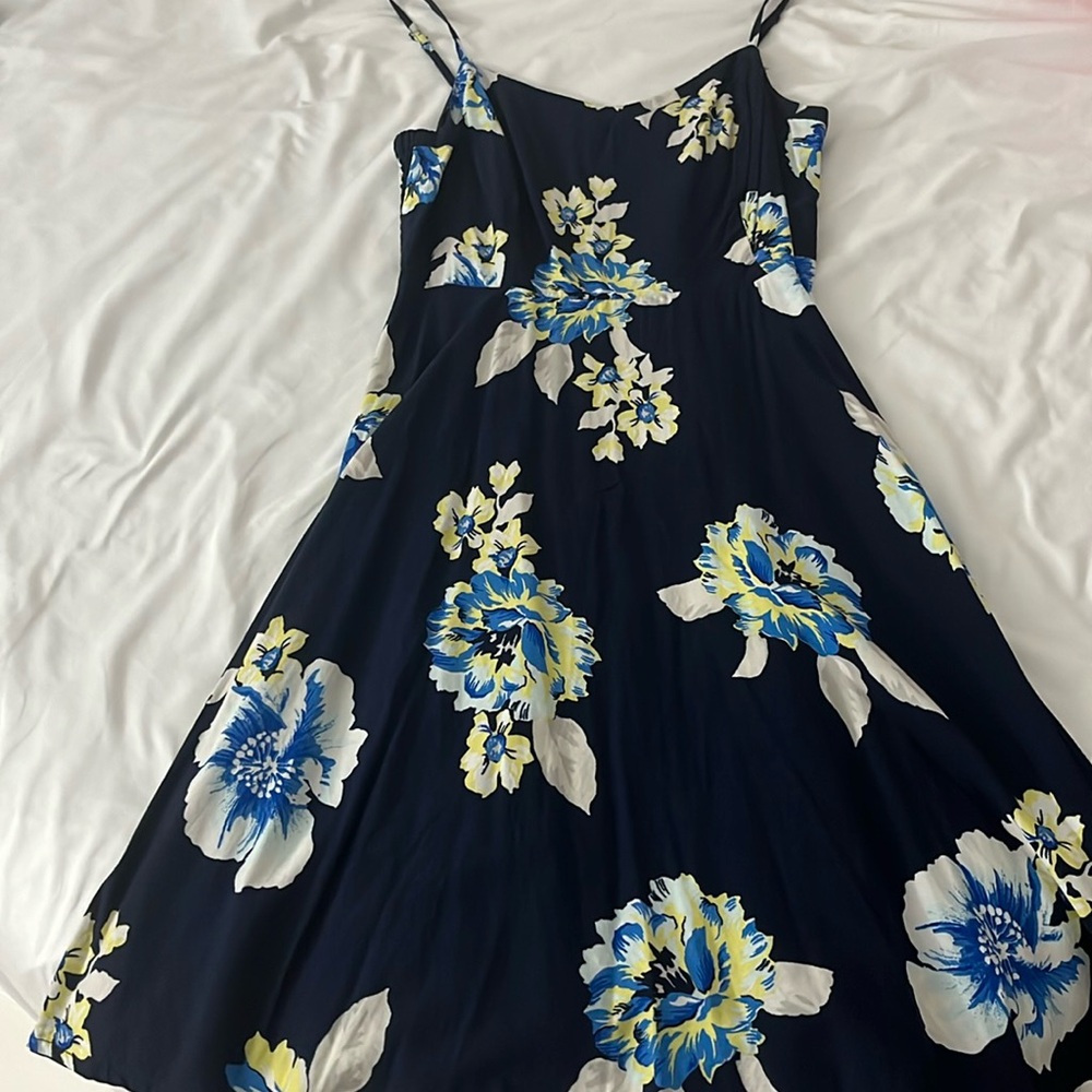 Old Navy Dark Blue Floral Dress